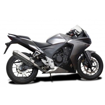 Delkevic volledig systeem Tri-Oval RVS 320mm zonder e-keur - CBR500R CB500F CB500X 13-15