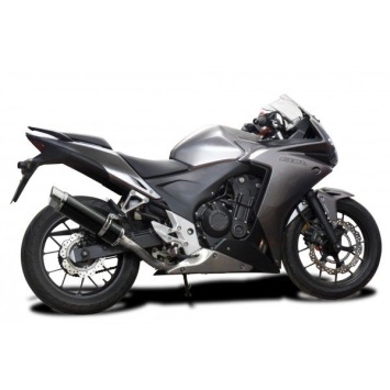 Delkevic volledig systeem Round Carbon 350mm - CBR500R CB500F CB500X 13-15