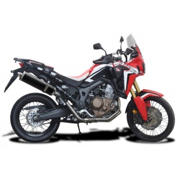 Delkevic volledig systeem Oval Carbon 450mm zonder e-keur - CRF1000L Africa Twin 2016-2019