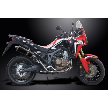 Delkevic volledig systeem Oval Carbon 350mm zonder e-keur - CRF1000L Africa Twin 2016-2019