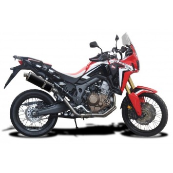 Delkevic volledig systeem Oval Carbon 350mm zonder e-keur - CRF1000L Africa Twin 2016-2019