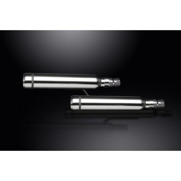 Delkevic slip-on kit Round RVS 410mm zonder e-keur - VTX1300 04-09