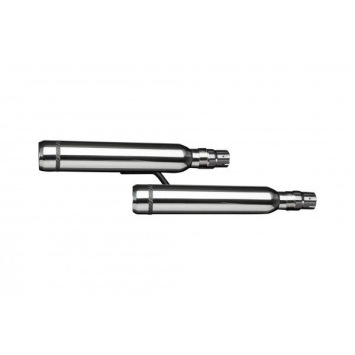 Delkevic slip-on kit Round RVS 410mm zonder e-keur - VTX1300 04-09