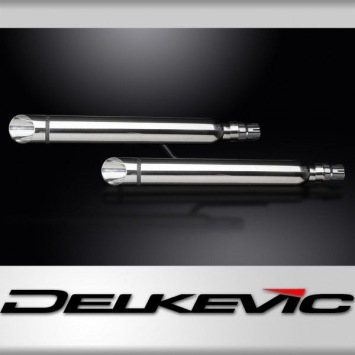 Delkevic slip-on kit Round RVS 550mm zonder e-keur - VTX1300 04-09
