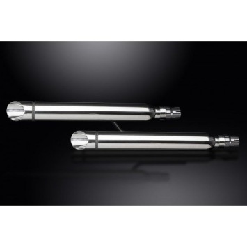 Delkevic slip-on kit Round RVS 550mm zonder e-keur - VTX1300 04-09