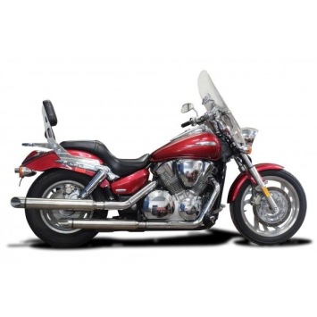 Delkevic slip-on kit Round RVS 550mm zonder e-keur - VTX1300 04-09