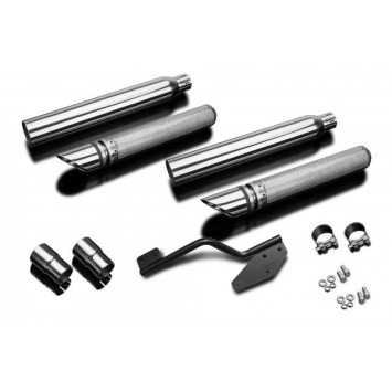 Delkevic slip-on kit Round RVS 550mm zonder e-keur - VTX1300 04-09