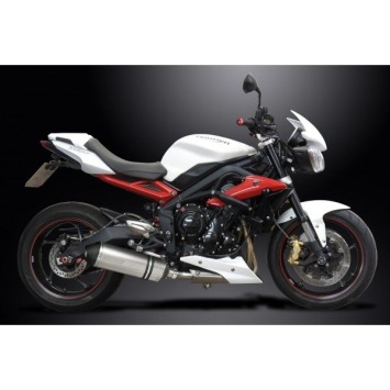 Delkevic volledig systeem X-Oval Titanium 343mm zonder e-keur - Street Triple 675 (2013-2016)