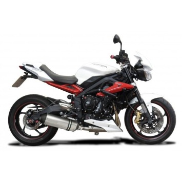 Delkevic volledig systeem X-Oval Titanium 343mm zonder e-keur - Street Triple 675 (2013-2016)