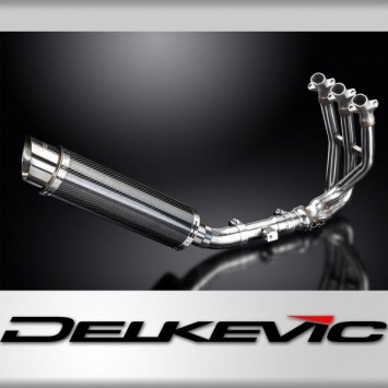 Delkevic volledig systeem Round Carbon 350mm zonder e-keur - Street Triple 675 (2013-2016)