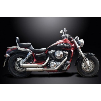 Delkevic volledig systeem Round RVS 410mm zonder e-keur - VN1500 VN1600 96-08