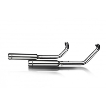 Delkevic volledig systeem 2-2 RVS 410mm BULL NOSE zonder e-keur - KAWASAKI VN900 (2006-2016)