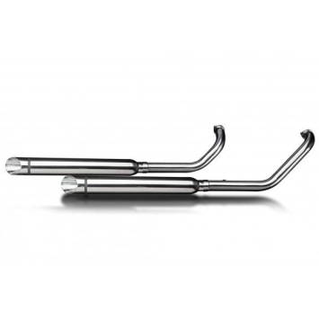 Delkevic volledig systeem 2-2 SLASH CUT RVS 550mm zonder e-keur - KAWASAKI VN900 (2006-2016)