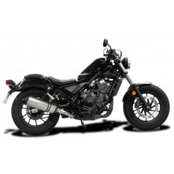 Delkevic slip-on kit X-Oval Titanium 343mm zonder e-keur - CMX500 Rebel (2017-2019)