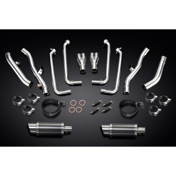 Delkevic volledig systeem Round Carbon 200mm zonder e-keur - FJR1300 (2001-2005)