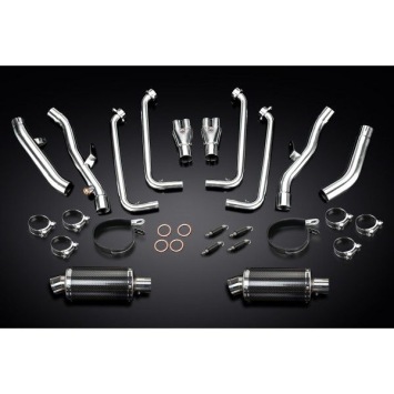 Delkevic Auspuffanlage Oval Carbon 225mm ohne EG-BE - FJR1300 (2001-2005)