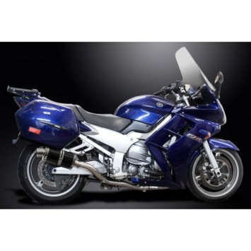 Delkevic Auspuffanlage Oval Carbon 225mm ohne EG-BE - FJR1300 (2001-2005)