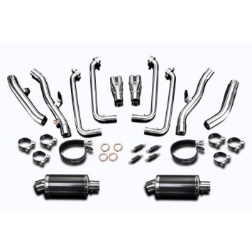 Delkevic Auspuffanlage Oval Carbon 225mm ohne EG-BE - FJR1300 (2001-2005)