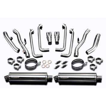 Delkevic volledig systeem Oval RVS 450mm zonder e-keur - FJR1300 (2001-2005)