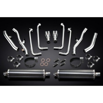 Delkevic Auspuffanlage Oval Carbon 450mm ohne EG-BE - FJR1300 (2001-2005)