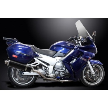 Delkevic Auspuffanlage Oval Carbon 450mm ohne EG-BE - FJR1300 (2001-2005)