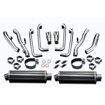 Delkevic Auspuffanlage Oval Carbon 450mm ohne EG-BE - FJR1300 (2001-2005)