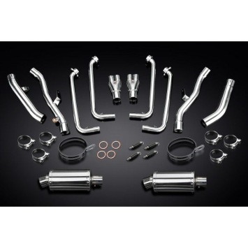 Delkevic Auspuffanlage Oval Edelstahl 225mm ohne EG-BE - FJR1300 (2001-2005)