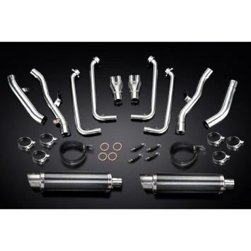 Delkevic volledig systeem Round Carbon 350mm zonder e-keur - FJR1300 (2001-2005)