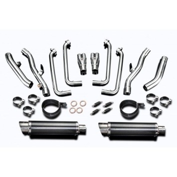 Delkevic volledig systeem Round Carbon 350mm zonder e-keur - FJR1300 (2001-2005)