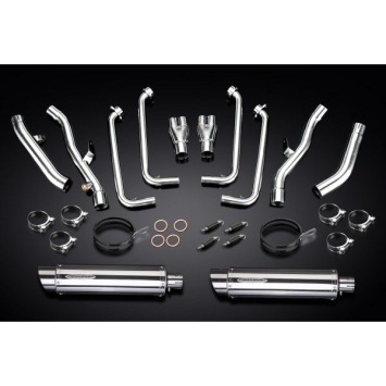 Delkevic Auspuffanlage Round Edelstahl 350mm ohne EG-BE - FJR1300 (2001-2005)