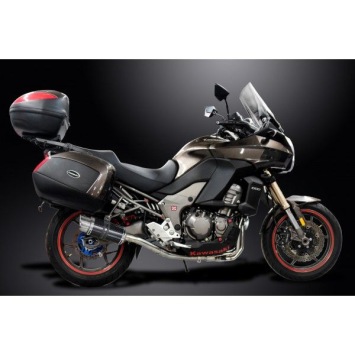 Delkevic volledig systeem Round Carbon 200mm zonder e-keur - VERSYS 1000 10-14