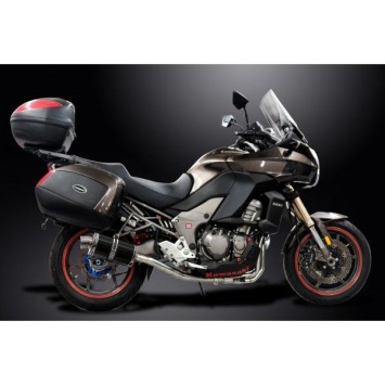 Delkevic volledig systeem Oval Carbon 225mm zonder e-keur - VERSYS 1000 10-14