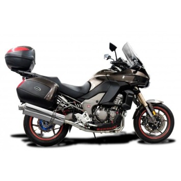 Delkevic volledig systeem Oval RVS 450mm zonder e-keur - VERSYS 1000 10-14