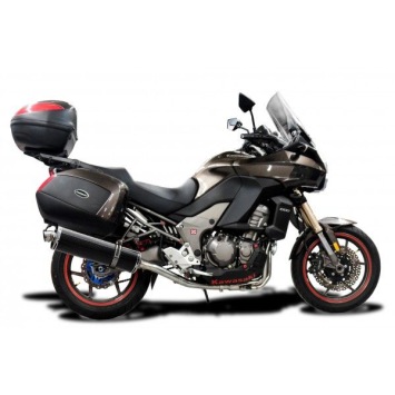 Delkevic volledig systeem Oval Carbon 450mm zonder e-keur - VERSYS 1000 10-14