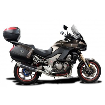 Delkevic volledig systeem Round Carbon 350mm zonder e-keur - VERSYS 1000 10-14