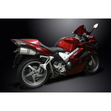 Delkevic slip-on kit X-Oval Titanium 260mm zonder e-keur - VFR800 VTec (2002-2013)