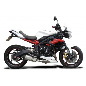 Delkevic slip-on kit X-Oval Titanium 260mm zonder e-keur - Street Triple 675 (2013-2016)