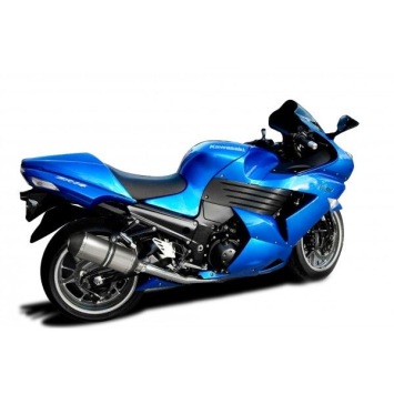 Delkevic slip-on kit X-Oval Titanium 260mm zonder e-keur - ZZR1400/ZX14 (2008-2011)