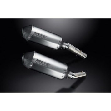 Delkevic slip-on kit X-Oval Titanium 260mm zonder e-keur - TUONO1000R/ FACTORY (2006-2010)