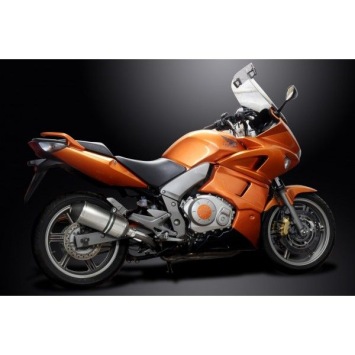 Delkevic slip-on kit X-Oval Titanium 260mm zonder e-keur - CBF1000 (2006-2011)