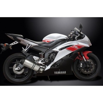 Delkevic slip-on kit X-Oval Titanium 260mm zonder e-keur - YZF-R6 (2006-2018)