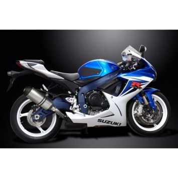 Delkevic slip-on kit X-Oval Titanium 260mm zonder e-keur - GSX-R750 L1-L6 (2011-2016)