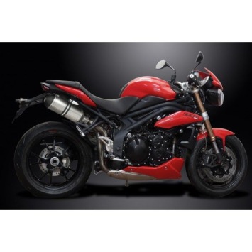 Delkevic slip-on kit X-Oval Titanium 260mm zonder e-keur - Speed Triple 1050 (2011-2014)