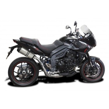 Delkevic slip-on kit X-Oval Titanium 260mm zonder e-keur - Tiger Sport 1050 (2013-2017)