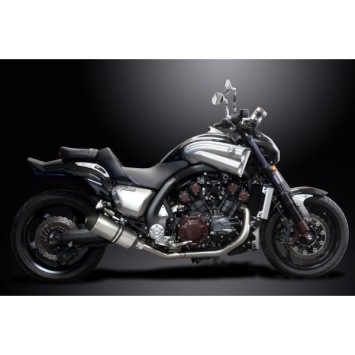 Delkevic slip-on kit X-Oval Titanium 260mm zonder e-keur - V-Max 1700 (2009-2016)