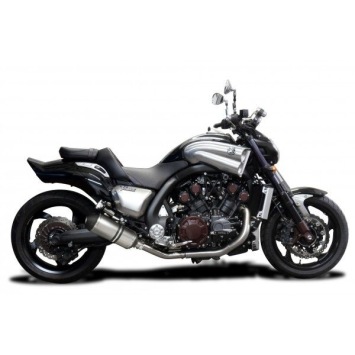 Delkevic slip-on kit X-Oval Titanium 260mm zonder e-keur - V-Max 1700 (2009-2016)