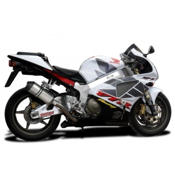 Delkevic slip-on kit X-Oval Titanium 260mm zonder e-keur - VTR1000SP2 (2002-2010)