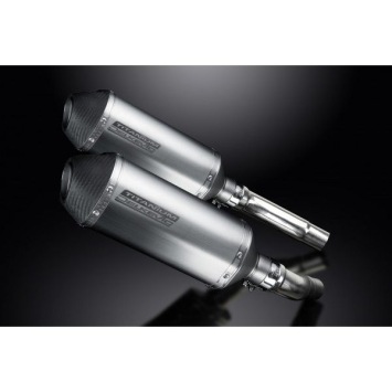 Delkevic slip-on kit X-Oval Titanium 260mm zonder e-keur - Street Triple R (2009-2012)