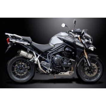 Delkevic slip-on kit X-Oval Titanium 260mm zonder e-keur - Tiger Explorer 1200 (2012-2019)