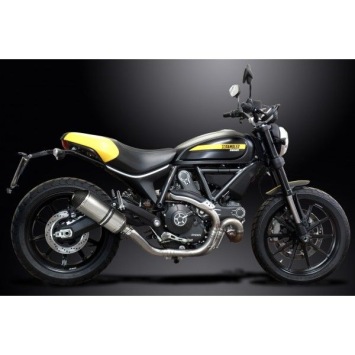 Delkevic slip-on kit X-Oval Titanium 260mm zonder e-keur - SCRAMBLER FULL THROTTLE (2015-2016)